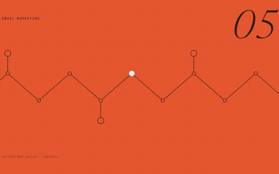 Abstract email automation flow diagram